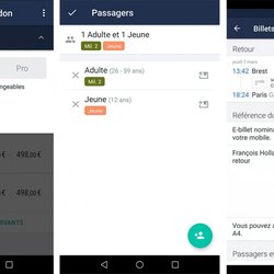 L'application Trainline sur smartphone