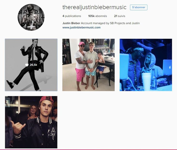 Justin Bieber- Instagram 2017
