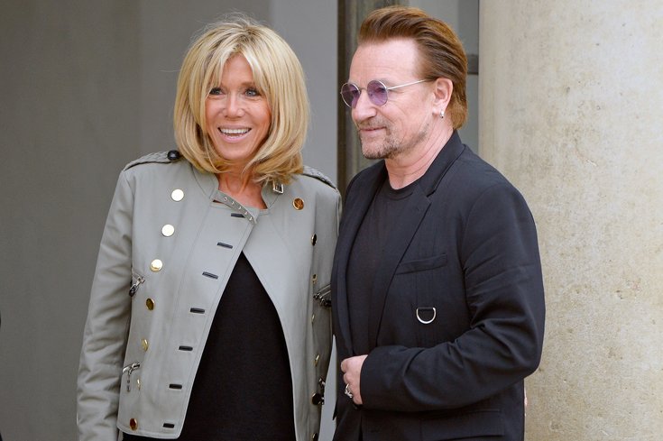 Bono et Brigitte Macron