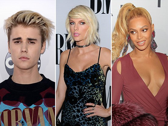 Justin Bieber Taylor Swift Beyoncé