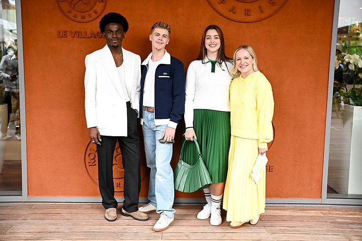 Franck, Charles, Maureen, Maia de la Star Academy 2024 à Roland Garros, mai 2025
