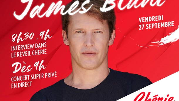 James Blunt en Concert Super Privé Chérie FM le 27 septembre 2019