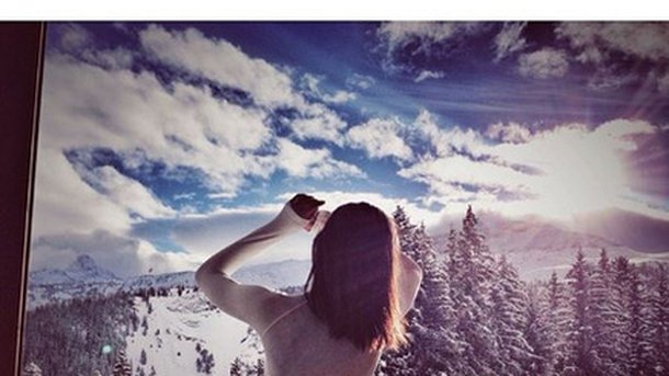 Shy'm : vacances sous la neige