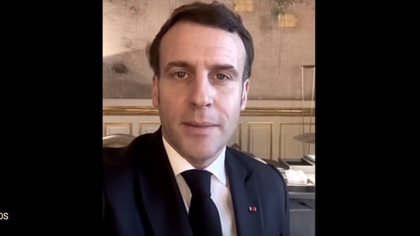 macron en selfie