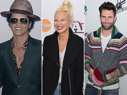 Bruno Mars, Sia et Adam Levine