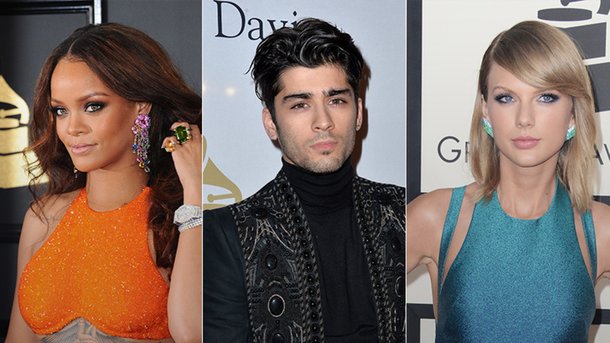 Rihanna, Taylor Swift, Zayn Malik: votez pour le hit le plus romantique!