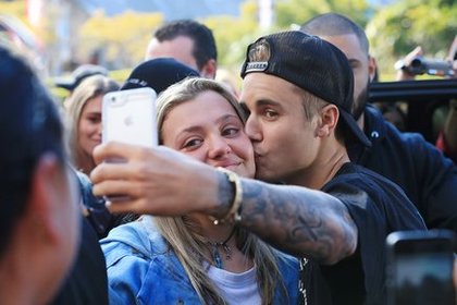 Justin Bieber avec ses fans en Australie