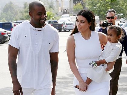 Kanye West, Kim Kardashian et North West 