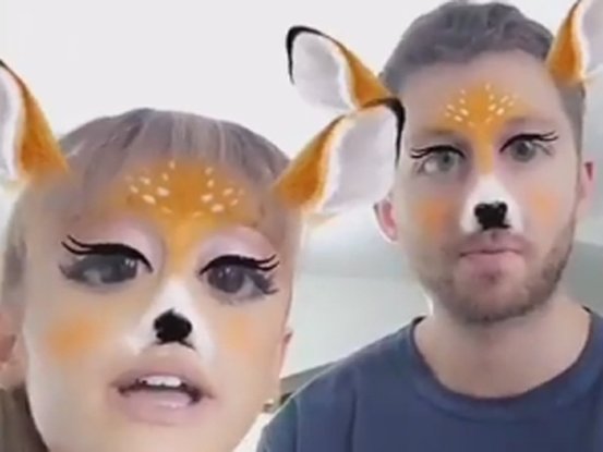 Ariana Grande et Calvin Harris sur Snapchat