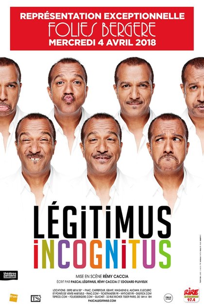 Pascal Légitimus - LEGITIMUS INCOGNITUS - Le Mercredi 4 Avril 2018 à 20h00 Folies Bergère avec Rire & Chansons