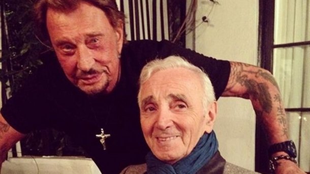 Johnny Hallyday : au concert de Charles Aznavour à Los Angeles!