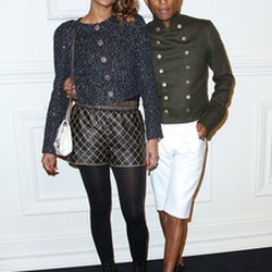 Pharrell Williams et Helen Lasichanh @ défilé Chanel NY