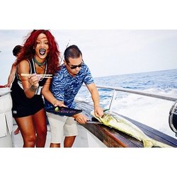 Rihanna à la pêche