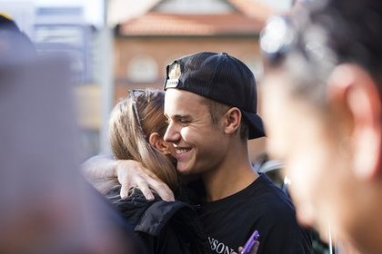 Justin Bieber avec ses fans en Australie