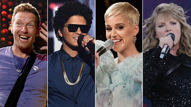 Coldplay, Bruno Mars, Katy Perry, Taylor Swift...: les chanteurs les plus riches de la planète