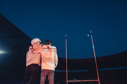 Bigflo & Oli en répétition au Stade de France (Finale TOP 14)