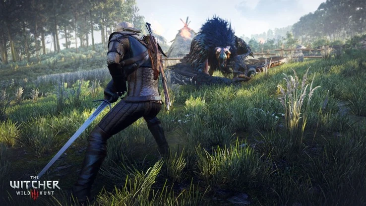 jeux vidéo The Witcher 3: Wild Hunt contre un griffon
