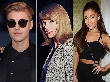 Justin Bieber, Taylor Swift et Ariana Grande