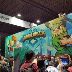 Récemment acquis par Ubisoft, le jeu Brawlhalla est jouable à la Paris Games Week. Il s'agit d'un jeu de combat dans la lignée de Super Smash Bros.