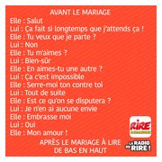 Avant et après le mariage