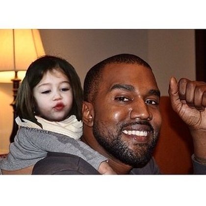 Miley photo montage Kanye