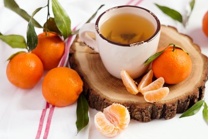La clémentine en infusion, avec de la verveine pour se réchauffer