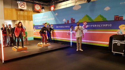 S'il vous reste encore un peu d'énergie dans les jambes, le stand Hyperolympic est là !