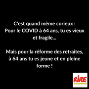 Blague : retraites vs covid : La réforme des retraites , quand tu as 64 ans ...