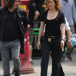 Jennifer Lopez sur le tournage de "Shade of Blue"