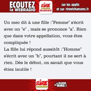 Homme Femme et orthographe