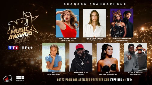 Chanson Francophone : découvrez les nommés aux NRJ Music Awards
