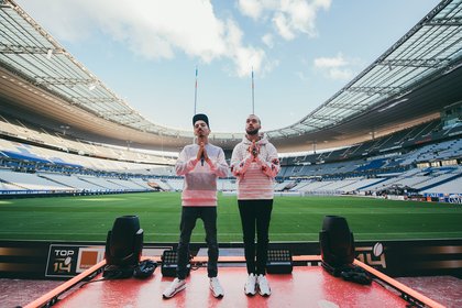 Bigflo & Oli en répétition au Stade de France (Finale TOP 14)