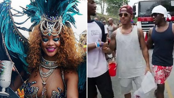 Rihanna : avec Lewis Hamilton au carnaval !