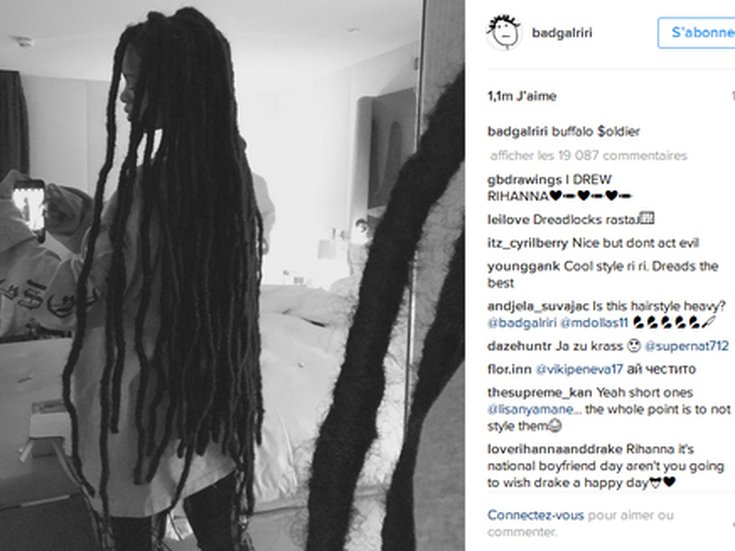 Rihanna dévoile ses dreadlocks