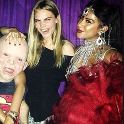 caradelevingne: Good times @badgalriri #cirquedesoleil