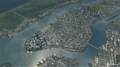 L'île de Manhattan dans Cities Skylines