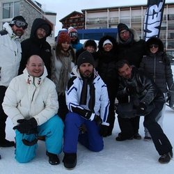 CAUET et l'équipe à Tignes