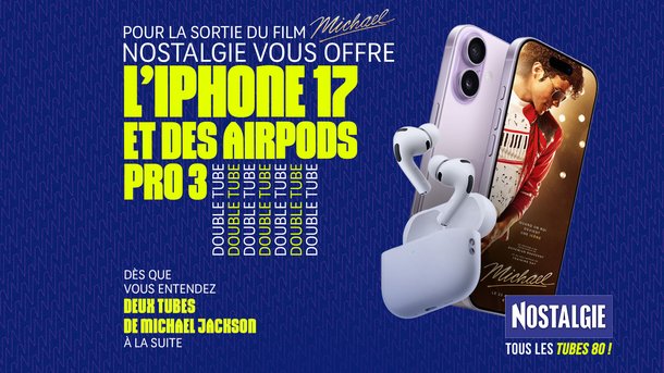 Pour la sortie du film évènement “Michael”, Nostalgie vous offre un iPhone 17 et des AirPods Pro 3