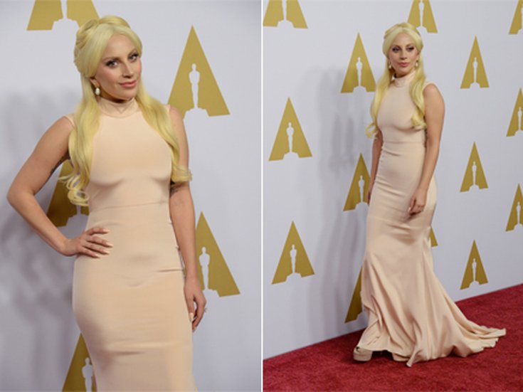 Lady Gaga lors de la présentation des nommés pour les Oscars