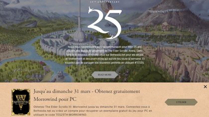 Les trois étapes pour télécharger gratuitement The Elder Scrolls 3 : Morrowind