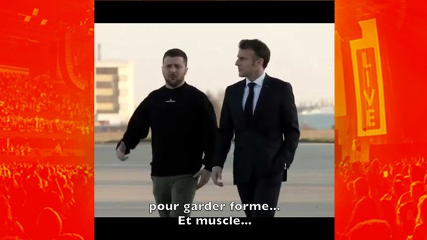 Humour - Rémi Marceau invente la conversation entre Macron et Zelensky sur le tarmac (parodie)
