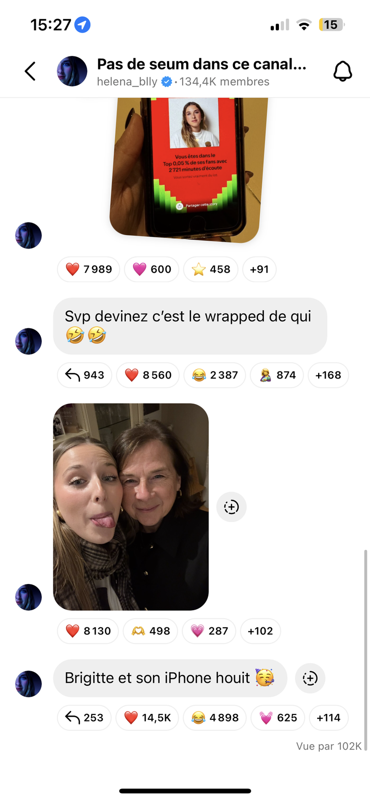 Capture d'écran Instagram
