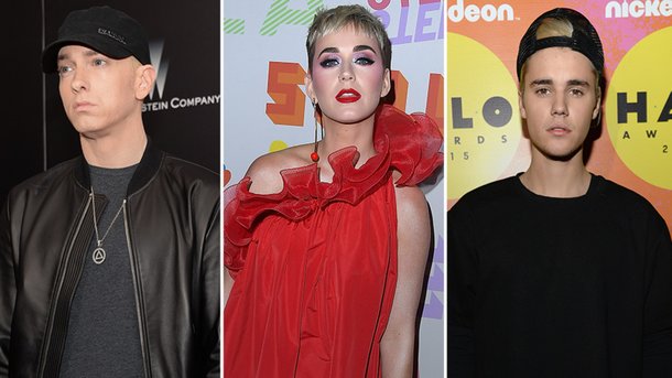 Eminem, Katy Perry, Justin Bieber …: les singles de diamant aux USA depuis 2010