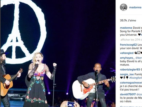 Madonna avec David à Paris