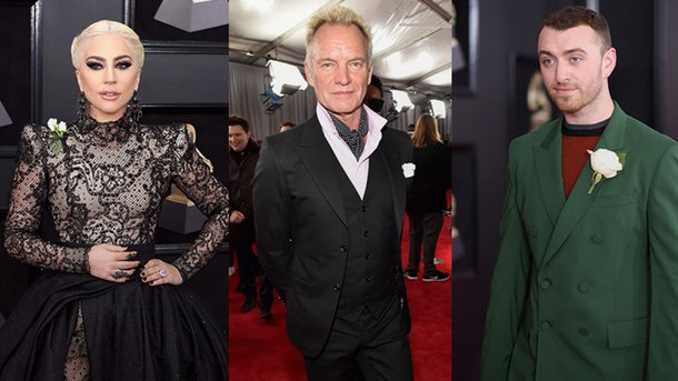 Lady Gaga, Sting, Sam Smith: des roses blanches pour l’égalité aux Grammys 2018