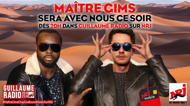 Maitre Gims invité chez Guillaume Radio mercredi 13 décembre