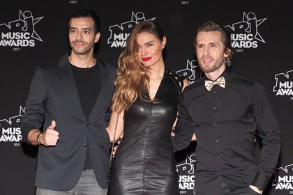 Tarek Boudali, Charlotte Gabris et Philippe Lacheau - NRJ Music Awards 2017