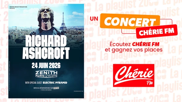 Gagnez vos places pour le concert de Richard Ashcroft au Zénith de Paris avec Chérie FM 🎸✨