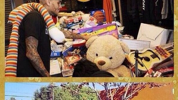 Chris Brown fête Noël avec les enfants défavorisés !
