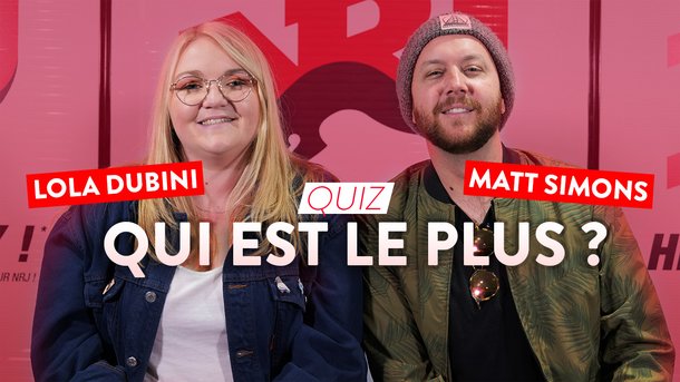 Matt Simons et Lola Dubini jouent au "Qui est le plus ?" avec NRJ !